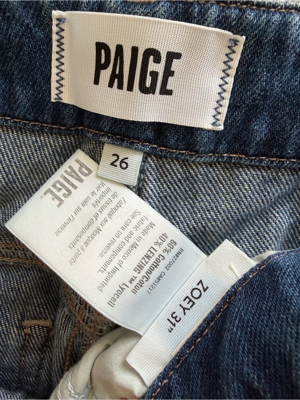 PAIGE Zoey 31 Tie High-Rise Wide-Leg Jeans size 26 - Picture 11 of 11
